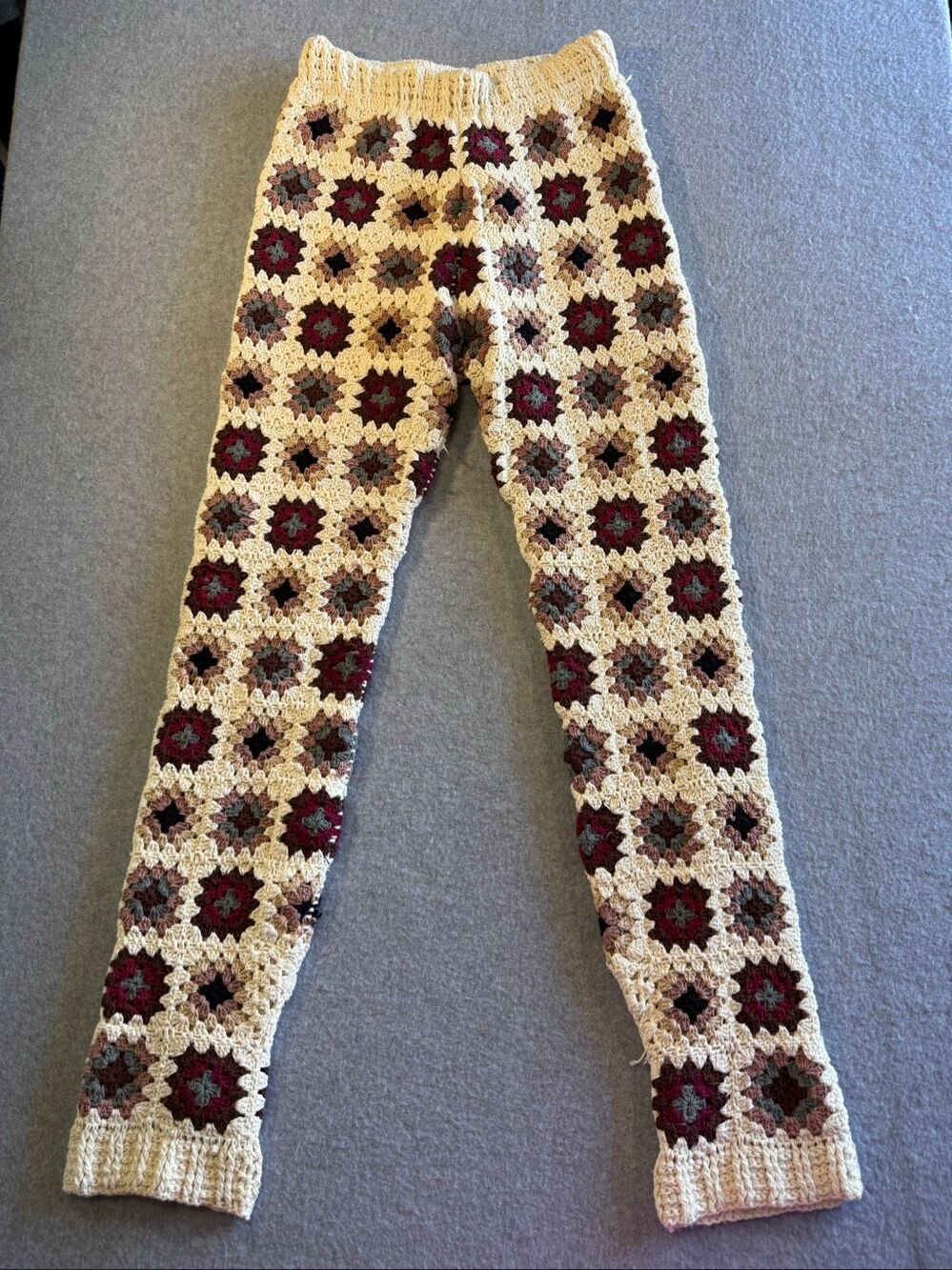 Boho Flook Claire Crochet Patchwork Fairycore Leggings XS